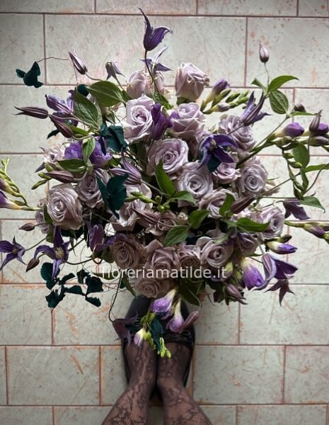 Bouquet delicato nei toni lilla